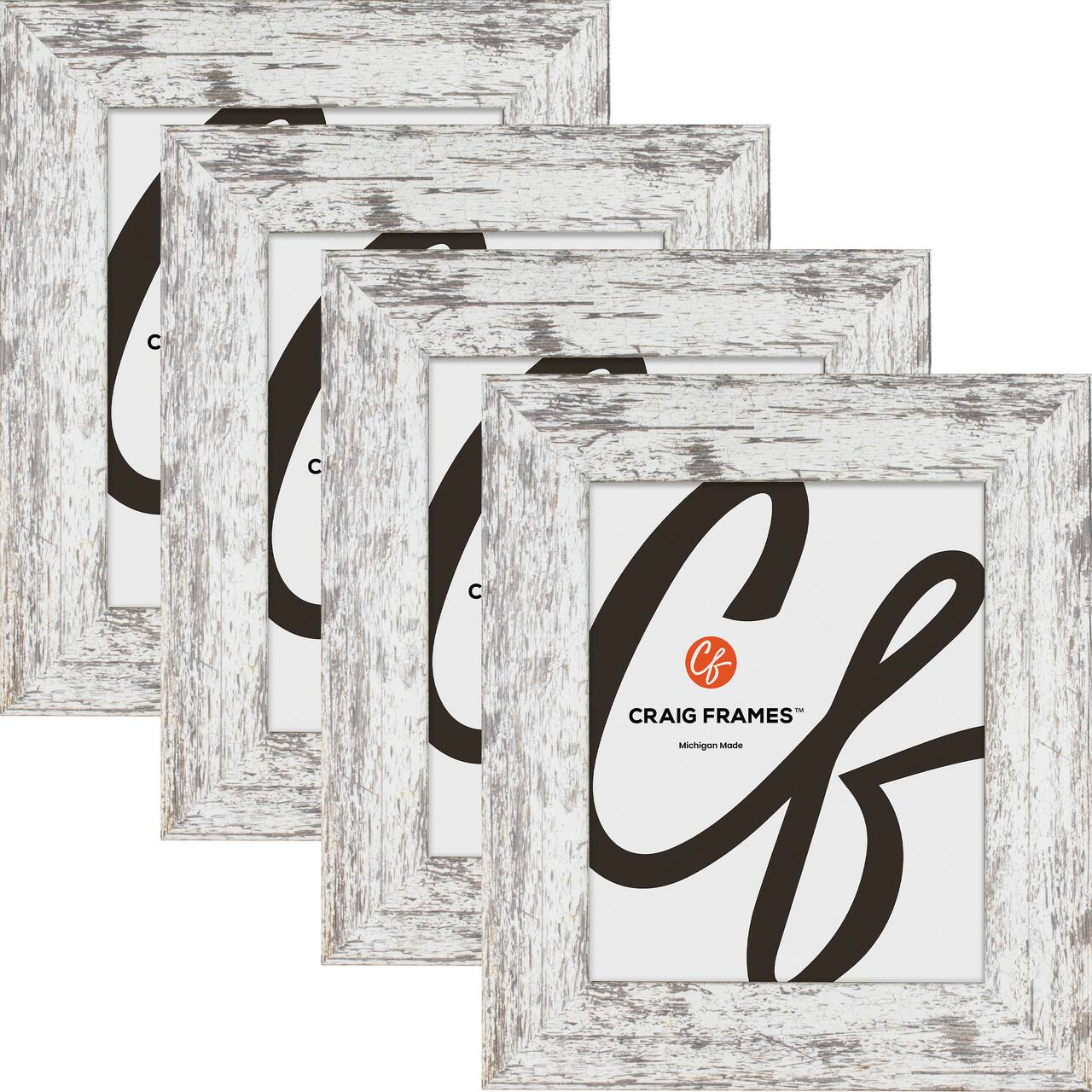 4 Pack Craig Frames American Barn Alabaster White Picture Frame